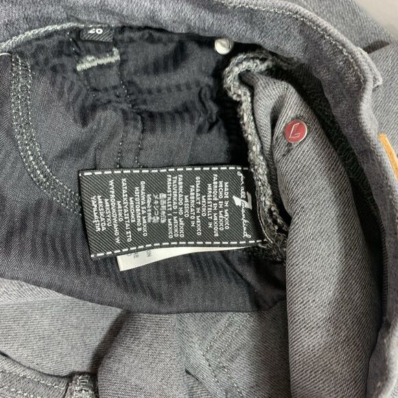 7 For all Mankind Josefina Button Fly Boyfriend Jeans Gray Wash Size 26 - Picture 13 of 15